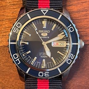 Seiko 5 Sports SNZH53J1. Made in Japan.